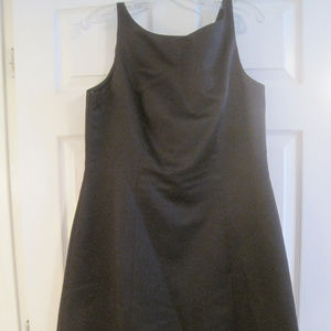 DAVID'S BRIDAL BLACK SATIN COCKTAIL DRESS 14